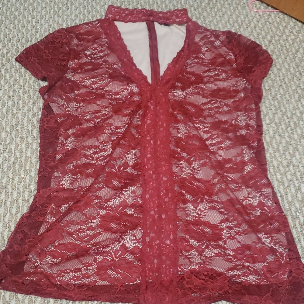 Red Lace Express Shirt